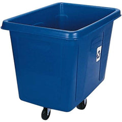 Rubbermaid - 16 Cu Ft Blue Rectangle Recycling Container - Polyethylene, 37" High x 43-3/4" Long x 31" Wide - Americas Industrial Supply