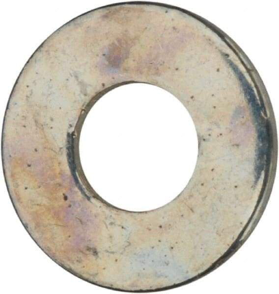 Value Collection - #2 Screw, Grade 2 Steel SAE Flat Washer - 3/32" ID x 7/32" OD, 0.021" Thick, Zinc-Plated Finish - Americas Industrial Supply