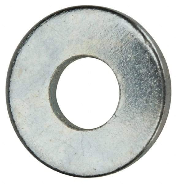 Value Collection - #4 Screw, Grade 2 Steel SAE Flat Washer - 1/8" ID x 5/16" OD, 0.04" Thick, Zinc-Plated Finish - Americas Industrial Supply