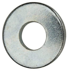 Value Collection - #4 Screw, Grade 2 Steel SAE Flat Washer - 1/8" ID x 5/16" OD, 0.04" Thick, Zinc-Plated Finish - Americas Industrial Supply