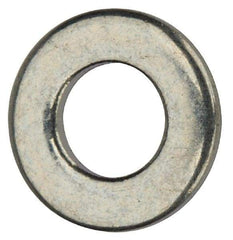 Value Collection - #5 Screw, Grade 2 Steel SAE Flat Washer - 9/64" ID x 9/32" OD, 0.03" Thick, Zinc-Plated Finish - Americas Industrial Supply