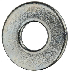 Value Collection - #6 Screw, Grade 2 Steel SAE Flat Washer - 5/32" ID x 3/8" OD, 0.065" Thick, Zinc-Plated Finish - Americas Industrial Supply