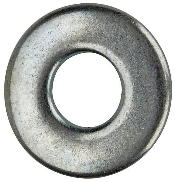Value Collection - #8 Screw, Grade 2 Steel SAE Flat Washer - 3/16" ID x 7/16" OD, 0.065" Thick, Zinc-Plated Finish - Americas Industrial Supply