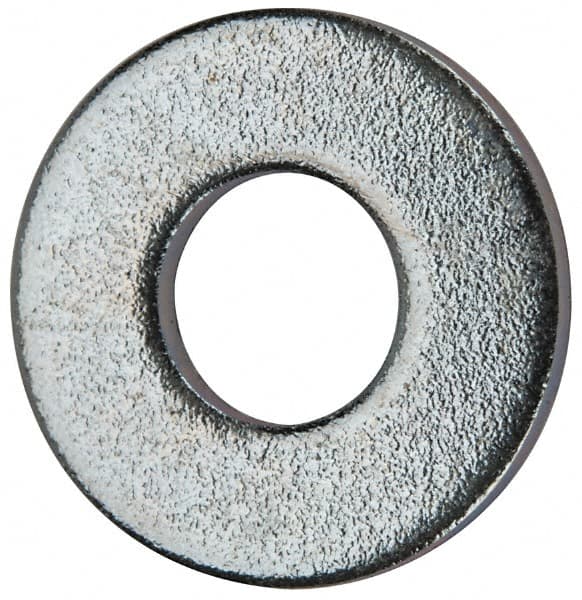 Value Collection - #10 Screw, Grade 2 Steel SAE Flat Washer - 7/32" ID x 1/2" OD, 0.065" Thick, Zinc-Plated Finish - Americas Industrial Supply