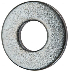 Value Collection - #10 Screw, Grade 2 Steel SAE Flat Washer - 7/32" ID x 1/2" OD, 0.065" Thick, Zinc-Plated Finish - Americas Industrial Supply