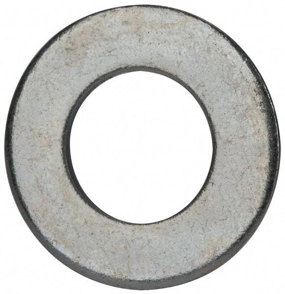 Value Collection - 1" Screw, Grade 2 Steel SAE Flat Washer - 1-1/16" ID x 2" OD, 0.16" Thick, Zinc-Plated Finish - Americas Industrial Supply