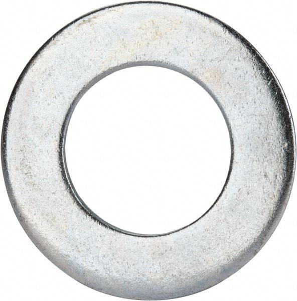Value Collection - 1-1/8" Screw, Grade 2 Steel SAE Flat Washer - 1-3/16" ID x 2-1/4" OD, 0.16" Thick, Zinc-Plated Finish - Americas Industrial Supply