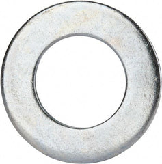 Value Collection - 1-1/8" Screw, Grade 2 Steel SAE Flat Washer - 1-3/16" ID x 2-1/4" OD, 0.16" Thick, Zinc-Plated Finish - Americas Industrial Supply