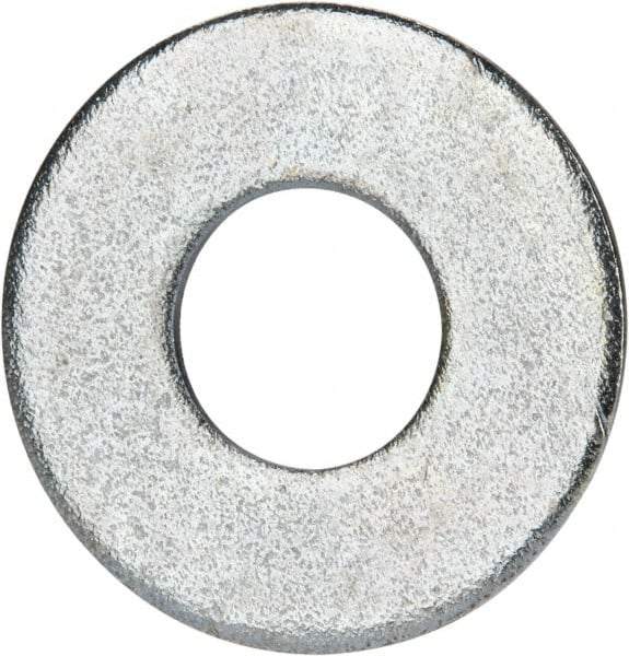Value Collection - 9/16" Screw, Grade 2 Steel USS Flat Washer - 0.62" ID x 1.499" OD, 0.132" Thick, Zinc-Plated Finish - Americas Industrial Supply