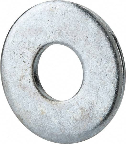 Value Collection - 5/8" Screw, Grade 2 Steel USS Flat Washer - 0.681" ID x 1.78" OD, 0.16" Thick, Zinc-Plated Finish - Americas Industrial Supply