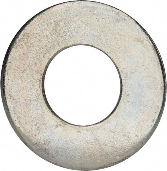 Value Collection - 1-1/2" Screw, Grade 2 Steel USS Flat Washer - 1.615" ID x 3.545" OD, 0.213" Thick, Zinc-Plated Finish - Americas Industrial Supply