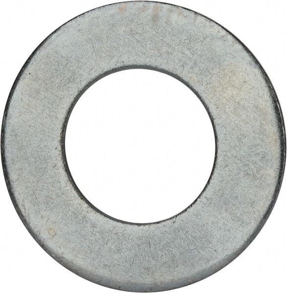 Value Collection - 2-1/2" Screw, Grade 2 Steel USS Flat Washer - 2.615" ID x 5.045" OD, 0.28" Thick, Zinc-Plated Finish - Americas Industrial Supply