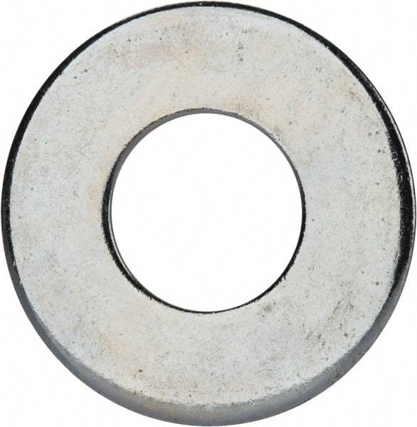 Value Collection - 1-1/4" Screw, Grade 2 Steel USS Flat Washer - 1.368" ID x 3.03" OD, 0.192" Thick, Zinc-Plated Finish - Americas Industrial Supply
