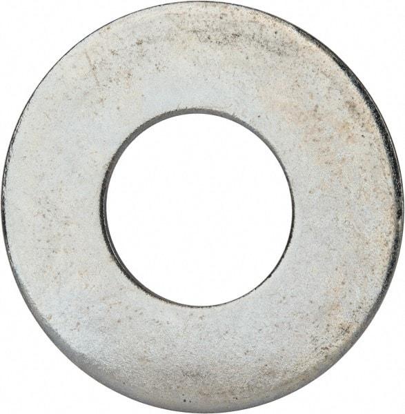 Value Collection - 1-3/8" Screw, Grade 2 Steel USS Flat Washer - 1.49" ID x 3.295" OD, 0.213" Thick, Zinc-Plated Finish - Americas Industrial Supply