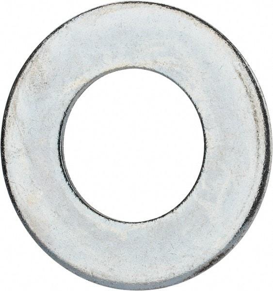 Value Collection - 2-1/2" Screw, Grade 2 Steel USS Flat Washer - 2.615" ID x 5.045" OD, 0.28" Thick, Zinc-Plated Finish - Americas Industrial Supply
