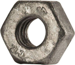 Value Collection - 1/4-20 UNC Steel Right Hand Heavy Hex Nut - 1/2" Across Flats, 15/64" High, Galvanized Finish - Americas Industrial Supply