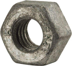 Value Collection - 5/16-18 UNC Steel Right Hand Heavy Hex Nut - 9/16" Across Flats, 19/64" High, Galvanized Finish - Americas Industrial Supply