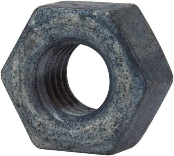 Value Collection - 3/8-16 UNC Steel Right Hand Heavy Hex Nut - 11/16" Across Flats, 23/64" High, Galvanized Finish - Americas Industrial Supply