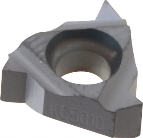 Kennametal - 11NR Internal Right Hand 14 NPT Laydown Threading Insert - Grade KC5010, TiAlN Coated Carbide, 6.35mm Inscribed Circle - Americas Industrial Supply