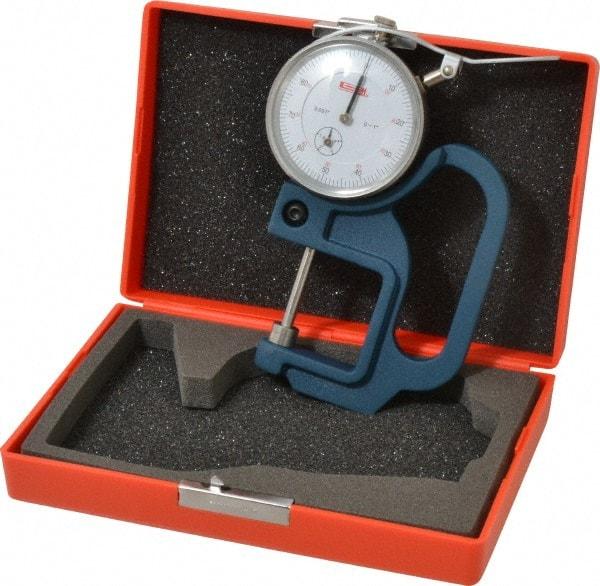 SPI - 0 to 1 Inch Measurement, 0.001 Inch Graduation, 1-1/8 Inch Throat Depth, Dial Thickness Gage - 2-1/4 Inch Dial Diameter - Americas Industrial Supply