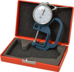 SPI - 0 to 1 Inch Measurement, 0.001 Inch Graduation, 1-1/8 Inch Throat Depth, Dial Thickness Gage - 2-1/4 Inch Dial Diameter - Americas Industrial Supply