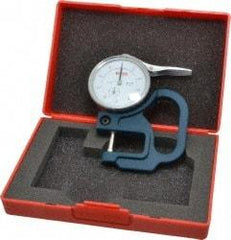 SPI - 0 to 1/2 Inch Measurement, 0.001 Inch Graduation, 1-1/8 Inch Throat Depth, Dial Thickness Gage - 2-1/4 Inch Dial Diameter - Americas Industrial Supply