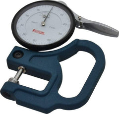 SPI - 0 to 0.05 Inch Measurement, 0.0001 Inch Graduation, 1-1/8 Inch Throat Depth, Dial Thickness Gage - 2-1/4 Inch Dial Diameter - Americas Industrial Supply