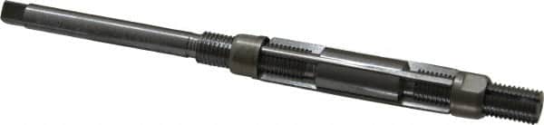 Made in USA - Size 4/A, Straight Shank Hand Adjustable Reamer - 4-3/8" OAL, Right Hand Cut, 4 Blades, High Speed Steel, Bright Finish - Americas Industrial Supply