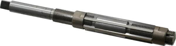 Made in USA - Size E, Straight Shank Hand Adjustable Reamer - 7" OAL, Right Hand Cut, High Speed Steel, Bright Finish - Americas Industrial Supply
