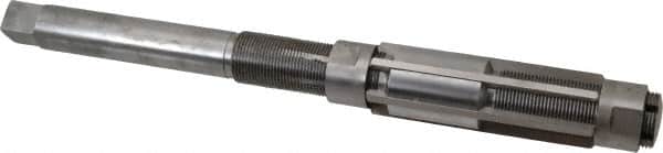 Made in USA - Size L, Straight Shank Hand Adjustable Reamer - 14" OAL, Right Hand Cut, High Speed Steel, Bright Finish - Americas Industrial Supply