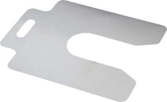 Made in USA - 20 Piece, 4 Inch Long x 4 Inch Wide x 0.001 Inch Thick, Slotted Shim Stock - Stainless Steel, 1-1/4 Inch Wide Slot - Americas Industrial Supply