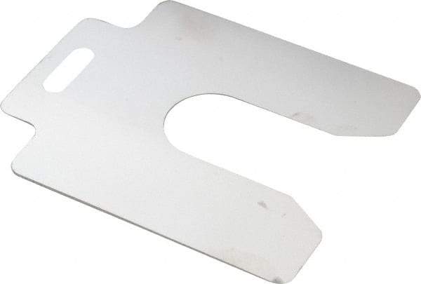 Made in USA - 20 Piece, 4 Inch Long x 4 Inch Wide x 0.003 Inch Thick, Slotted Shim Stock - Stainless Steel, 1-1/4 Inch Wide Slot - Americas Industrial Supply