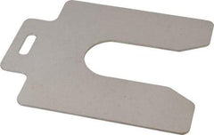 Made in USA - 10 Piece, 5 Inch Long x 5 Inch Wide x 0.075 Inch Thick, Slotted Shim Stock - Stainless Steel, 1-5/8 Inch Wide Slot - Americas Industrial Supply