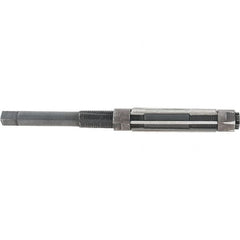 Value Collection - Size E, Straight Shank Hand Adjustable Reamer - 7" OAL, Right Hand Cut, High Speed Steel, Oxide Finish - Americas Industrial Supply