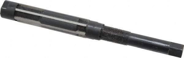 Value Collection - Size F, Straight Shank Hand Adjustable Reamer - 7-3/8" OAL, Right Hand Cut, High Speed Steel, Oxide Finish - Americas Industrial Supply