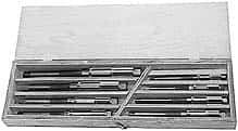 Made in USA - Letter A to K Diam, 15/32 to 1-17/32" Variable Diam, Straight Shank, Adjustable Hand Reamer Set - High Speed Steel, Bright Finish, 11 Pieces - Americas Industrial Supply