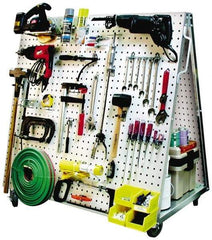 Triton - 48-1/2 Inches Wide x 46 Inches High x 26-5/8 Inches Deep A-Frame Double Sided Pegboard Tool Cart - 850 Lbs. Load Limit, 28 Square Ft. Surface Area - Americas Industrial Supply