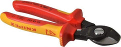 Knipex - 6-1/2" OAL, 1 AWG Capacity, Insulated Cable Cutter Pliers - Standard Head - Americas Industrial Supply