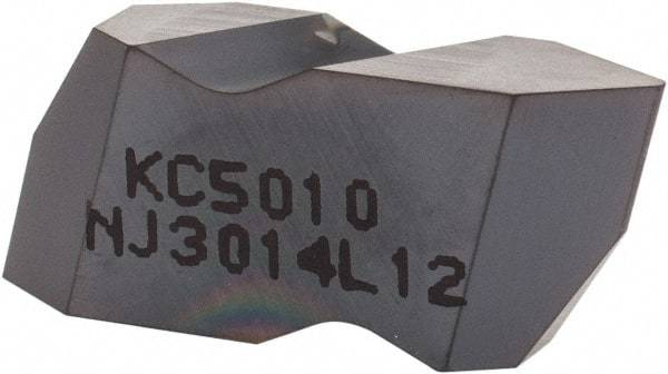 Kennametal - NJ3014 Grade KC5010, External UNJ Threading Insert - 12 TPI Ext Pitch, Left Hand Insert, TiAlN Finish, Carbide - Americas Industrial Supply