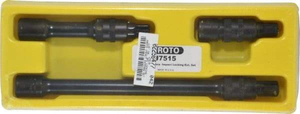 Proto - 1/2" Drive Socket Impact Locking Extension Set - 3 Pieces, Includes 3, 5, 10" Lengths - Americas Industrial Supply