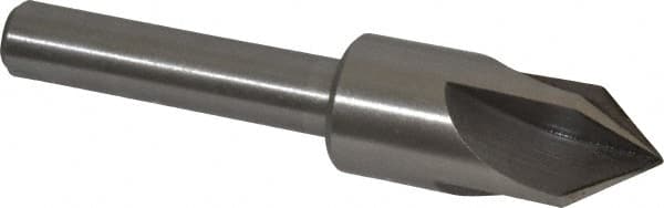 Interstate - 7/8" Head Diam, 1/2" Shank Diam, 4 Flute 82° High Speed Steel Countersink - Americas Industrial Supply