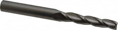 Accupro - 1° Taper Angle per Side, 3/8" Small End Diam, 2-1/4" LOC, Solid Carbide 3 Flute Tapered Square End Mill - 4" OAL, 1/2" Shank Diam, Spiral Flute - Americas Industrial Supply
