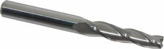 Accupro - 1.5° Taper Angle per Side, 1/4" Small End Diam, 1-1/4" LOC, Solid Carbide 3 Flute Tapered Square End Mill - 3" OAL, 5/16" Shank Diam - Americas Industrial Supply
