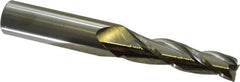 Accupro - 2° Taper Angle per Side, 1/2" Small End Diam, 2-1/4" LOC, Solid Carbide 3 Flute Tapered Square End Mill - 5" OAL, 3/4" Shank Diam - Americas Industrial Supply