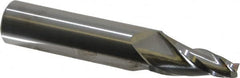 Accupro - 10° Taper Angle per Side, 1/4" Small End Diam, 1-1/4" LOC, Solid Carbide 3 Flute Tapered Square End Mill - 4" OAL, 3/4" Shank Diam - Americas Industrial Supply