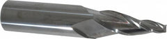 Accupro - 10° Taper Angle per Side, 1/4" Small End Diam, 2" LOC, Solid Carbide 3 Flute Tapered Square End Mill - 5" OAL, 1" Shank Diam - Americas Industrial Supply