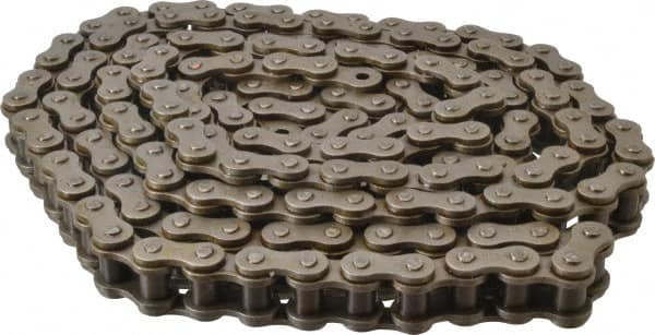 Browning - 3/4" Pitch, ANSI 60H, Heavy Series Roller Chain - Chain No. 60H, 10 Ft. Long, 15/32" Roller Diam, 1/2" Roller Width - Americas Industrial Supply