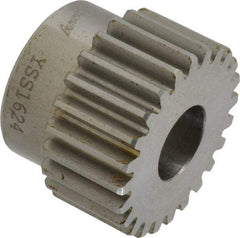 Browning - 16 Pitch, 1-1/2" Pitch Diam, 1.62" OD, 24 Tooth Spur Gear - 3/4" Face Width, 5/8" Bore Diam, 1-5/16" Hub Diam, 20° Pressure Angle, Steel - Americas Industrial Supply