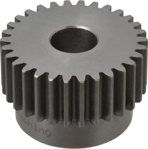 Browning - 16 Pitch, 1-7/8" Pitch Diam, 2" OD, 30 Tooth Spur Gear - 3/4" Face Width, 5/8" Bore Diam, 1-5/8" Hub Diam, 20° Pressure Angle, Steel - Americas Industrial Supply