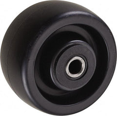 Value Collection - 4 Inch Diameter x 2 Inch Wide, Polyolefin Caster Wheel - 350 Lb. Capacity, 2-3/16 Inch Hub Length, 1/2 Inch Axle Diameter, Roller Bearing - Americas Industrial Supply